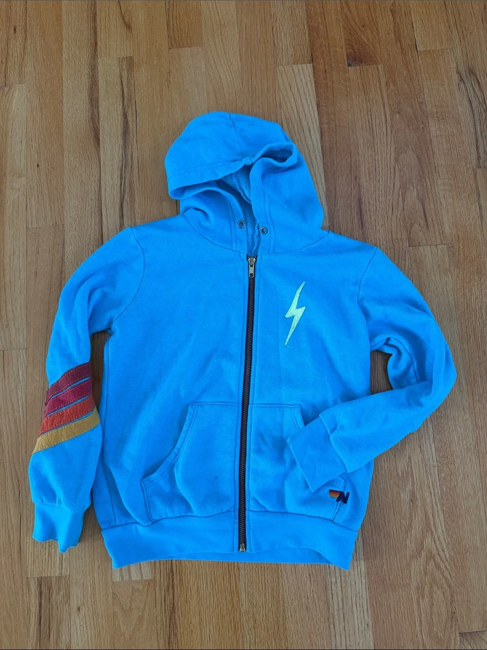Aviator Nation Kids Blue Lightning Zip-Up Hoodie